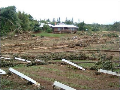 Kauai flood damage.