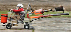 Jet powered shopping cart.