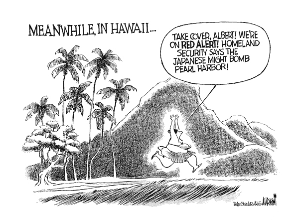 Don Wright, of the Palm Beach Post, editorial cartoon on homeland security