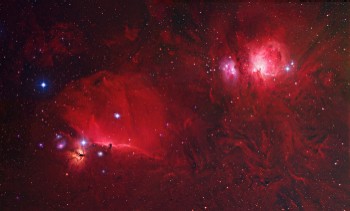 Deep field photo of Orion Nebula